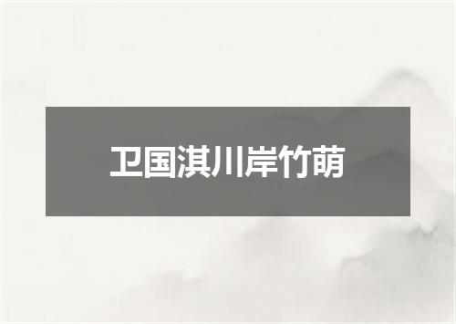 卫国淇川岸竹萌
