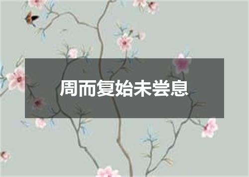 周而复始未尝息