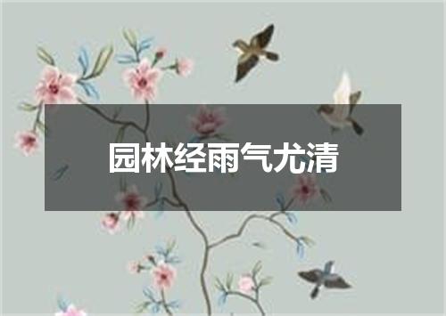 园林经雨气尤清