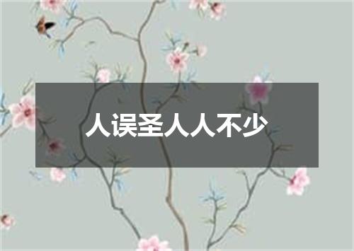 人误圣人人不少