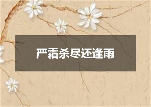 严霜杀尽还逢雨