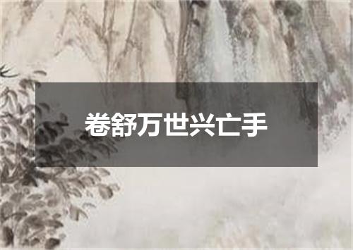 卷舒万世兴亡手