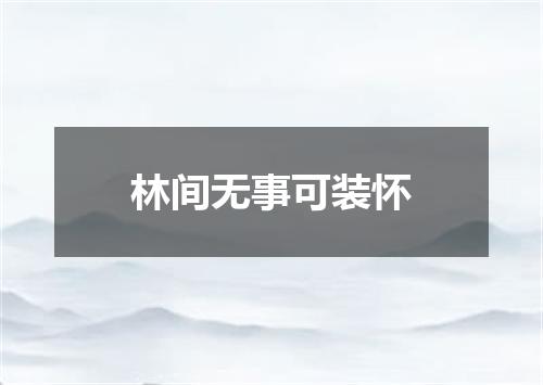 林间无事可装怀