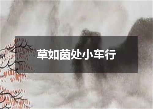 草如茵处小车行