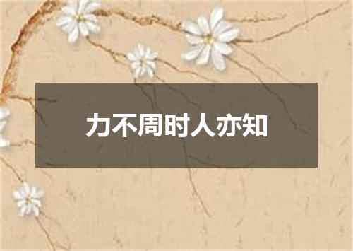 力不周时人亦知
