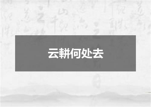 云軿何处去