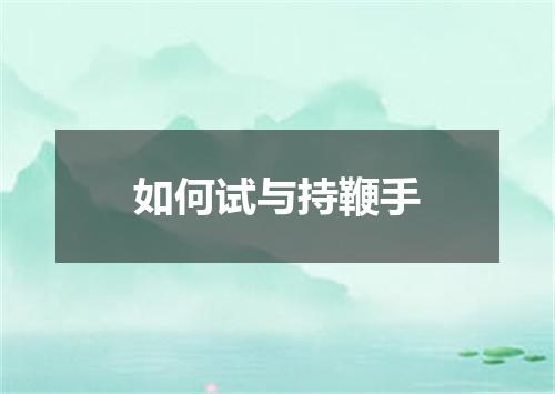 如何试与持鞭手