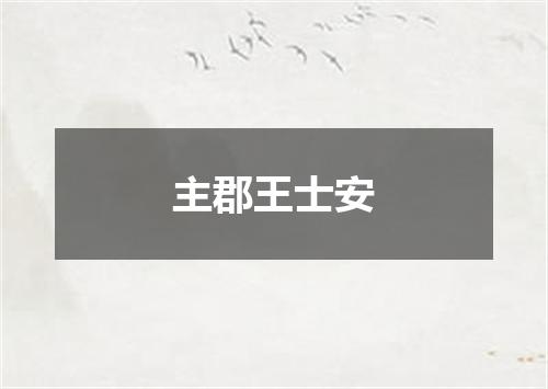 主郡王士安