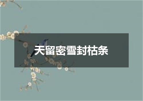 天留密雪封枯条