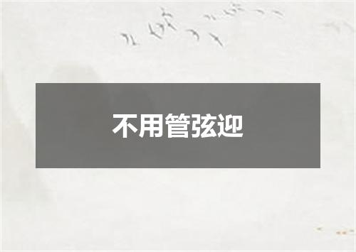 不用管弦迎