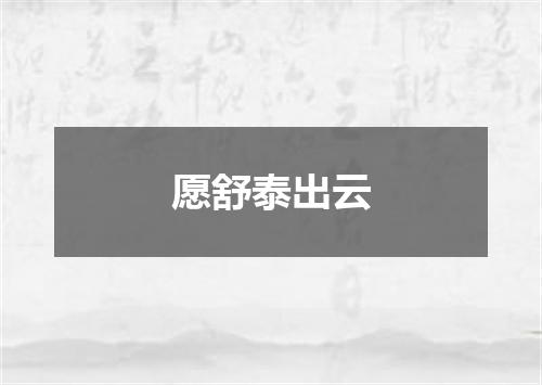 愿舒泰出云