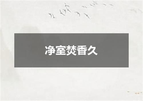 净室焚香久