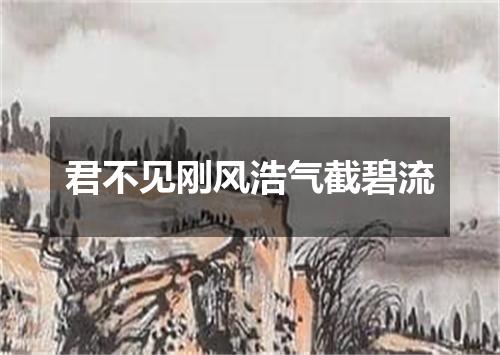 君不见刚风浩气截碧流