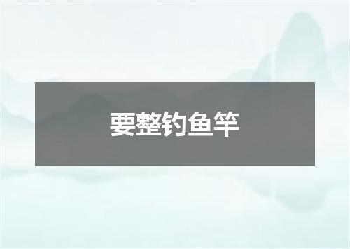 要整钓鱼竿