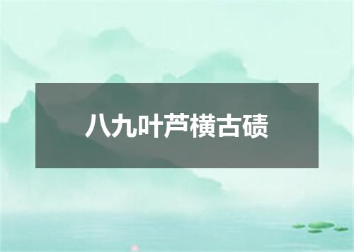 八九叶芦横古碛