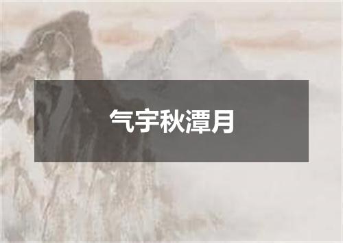 气宇秋潭月