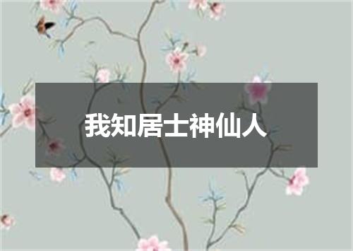 我知居士神仙人