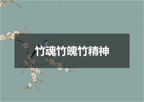 竹魂竹魄竹精神