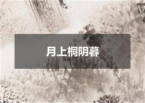 月上桐阴暮