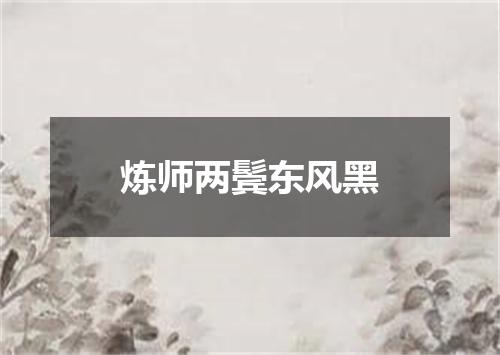 炼师两鬓东风黑