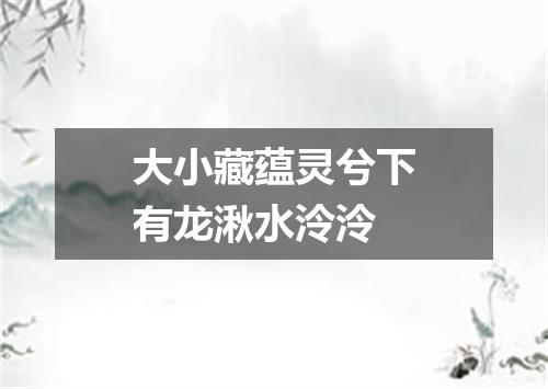 大小藏蕴灵兮下有龙湫水泠泠