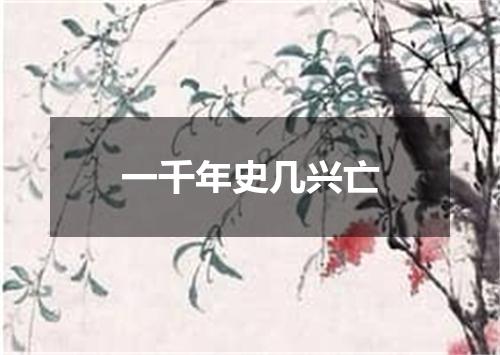 一千年史几兴亡