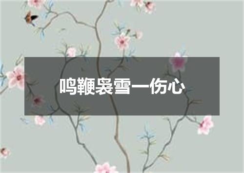 鸣鞭袅雪一伤心