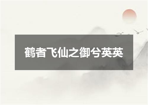 鹤者飞仙之御兮英英