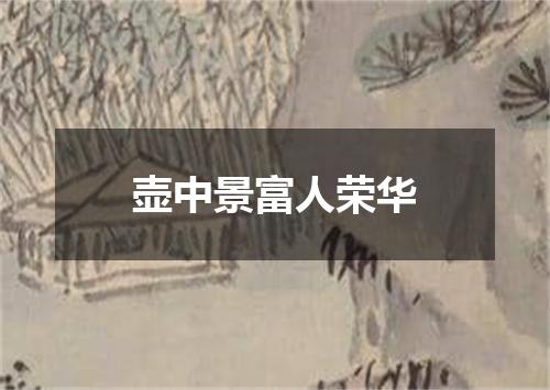 壶中景富人荣华