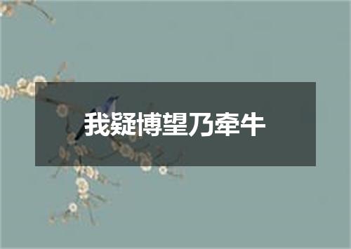 我疑博望乃牵牛