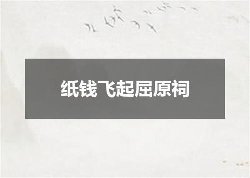 纸钱飞起屈原祠