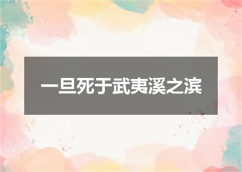 一旦死于武夷溪之滨