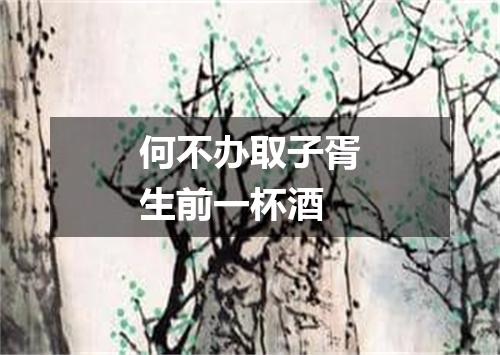何不办取子胥生前一杯酒