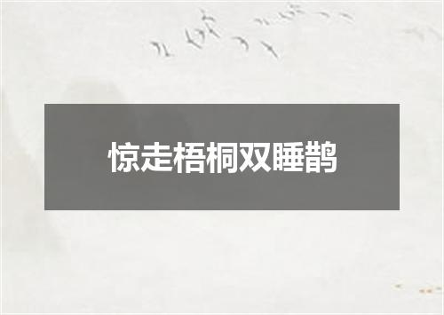 惊走梧桐双睡鹊