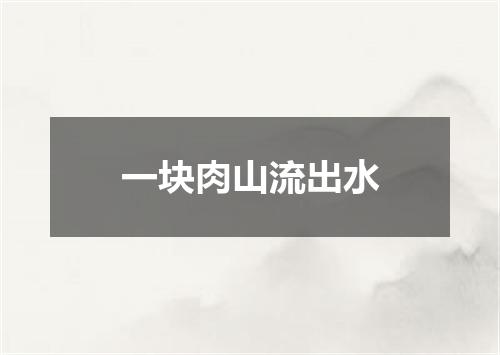 一块肉山流出水