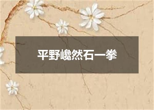 平野巉然石一拳