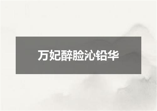 万妃醉脸沁铅华