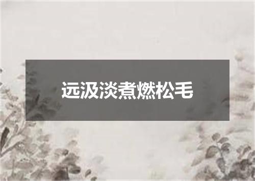 远汲淡煮燃松毛