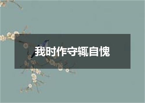 我时作守辄自愧