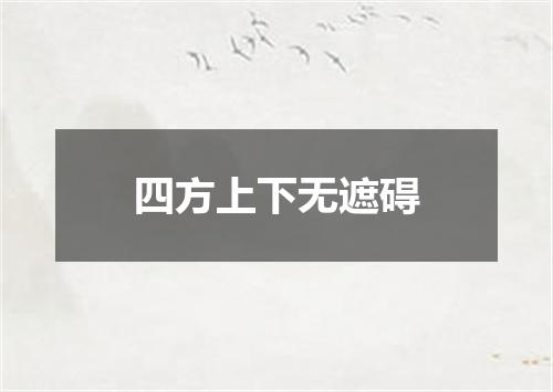 四方上下无遮碍