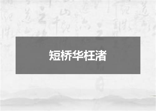 短桥华枉渚