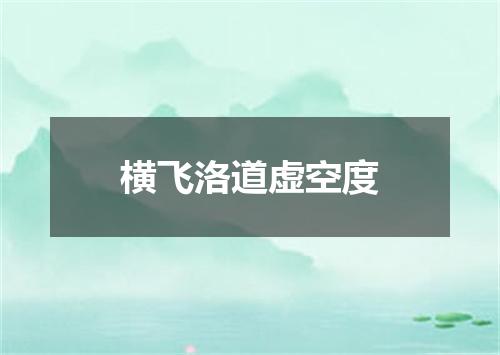 横飞洛道虚空度