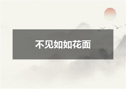 不见如如花面