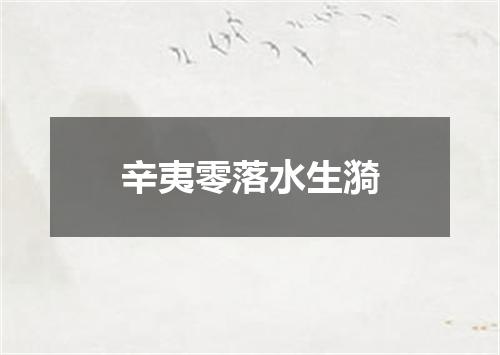 辛夷零落水生漪