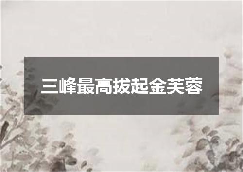 三峰最高拔起金芙蓉