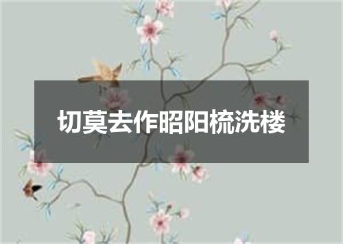切莫去作昭阳梳洗楼