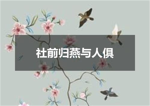 社前归燕与人俱