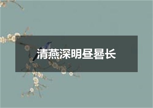清燕深明昼晷长