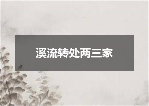 溪流转处两三家