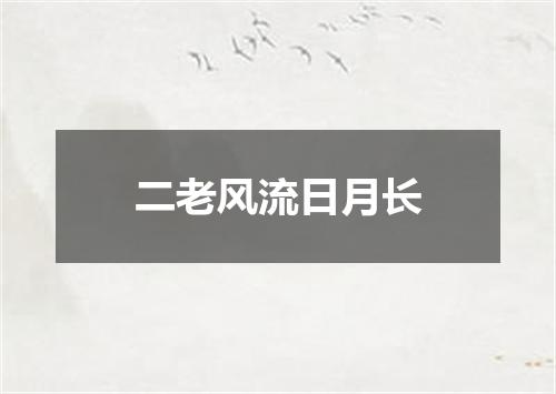 二老风流日月长
